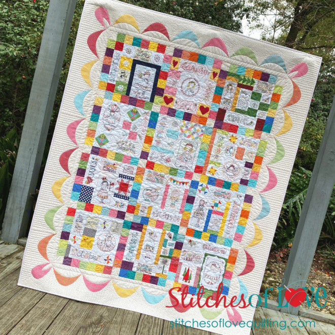 A Girl's Life Quilt Outside