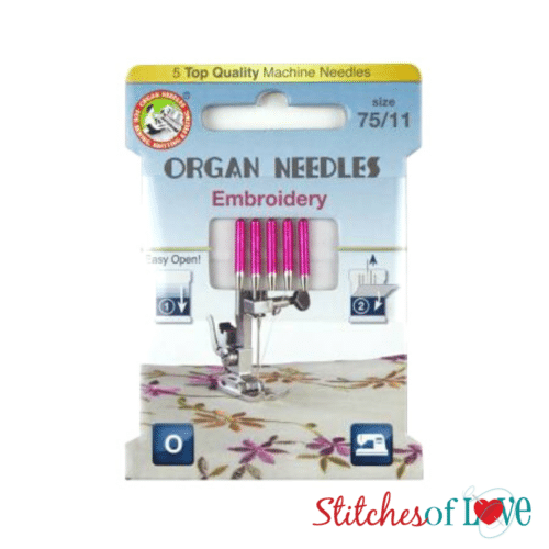 Organ Needles Embroidery Pack 75 11 Eco Pack