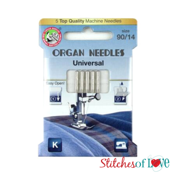 Organ® Needles Universal Size 90/14 5 Needles Per Pack