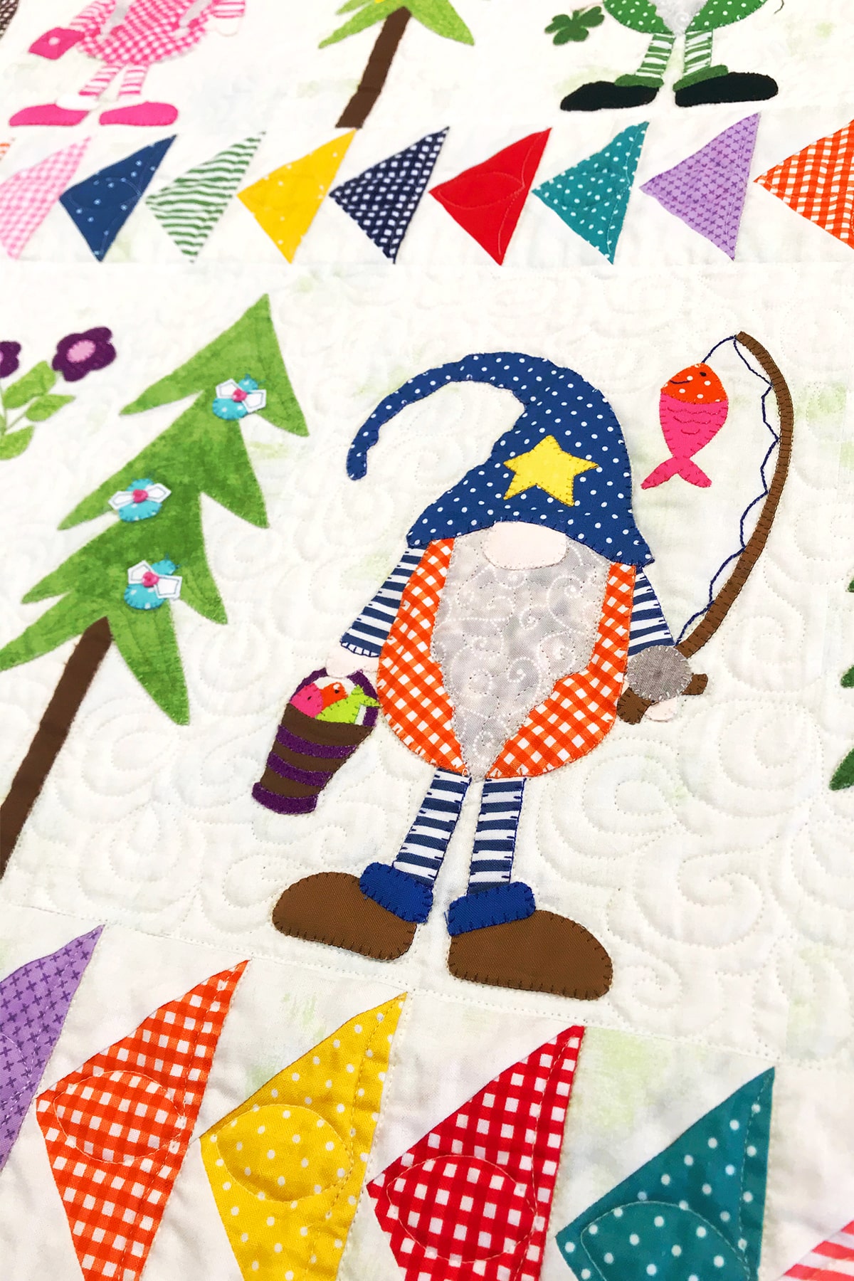 The Gnome Quilt Block of the Month Plus Embroidery Machine Applique