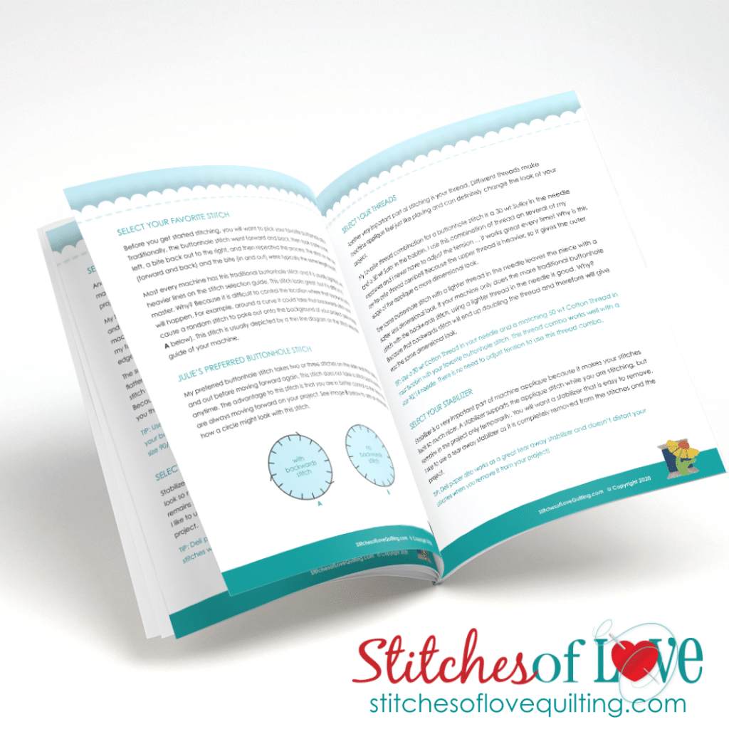 Machine Applique Stitch Tips