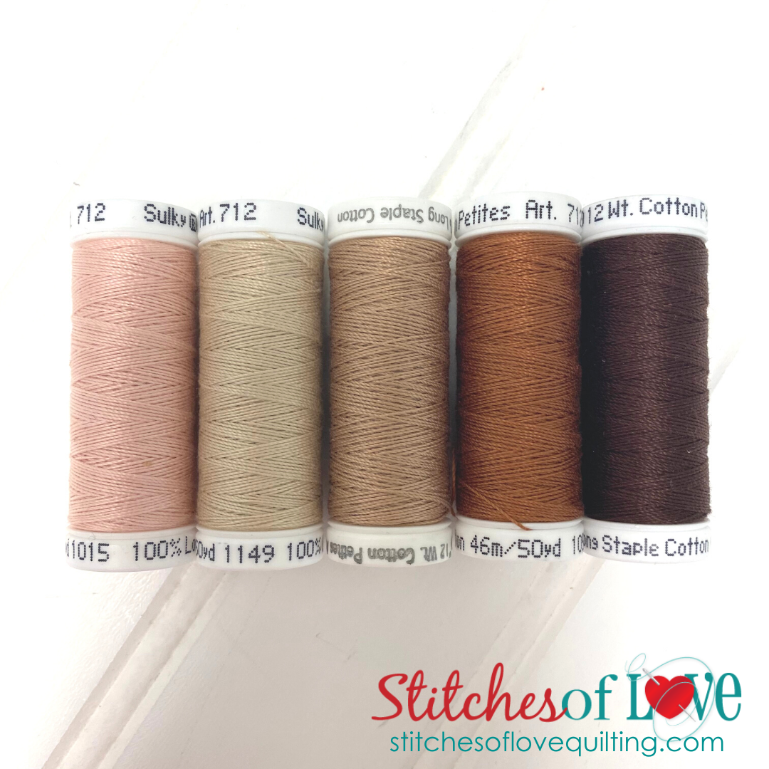 Skin Tone Sewing Thread - Set of 9 - A Child's Dream