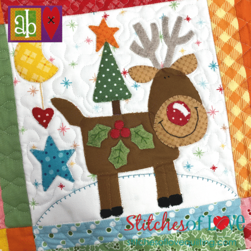 Christmas Lane Block of the Month Rudolph