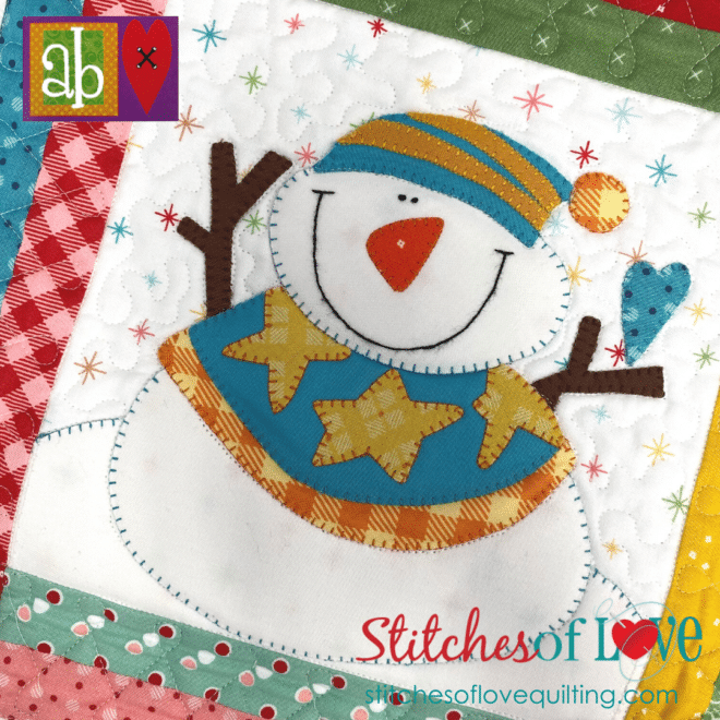 Christmas Lane Block of the Month Snowman