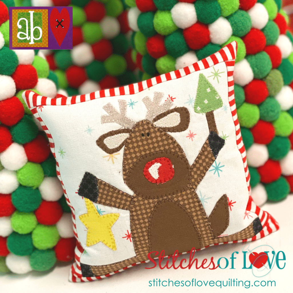 Rudolph Pincushion Welcome Gift for Christmas Lane Block of the Month