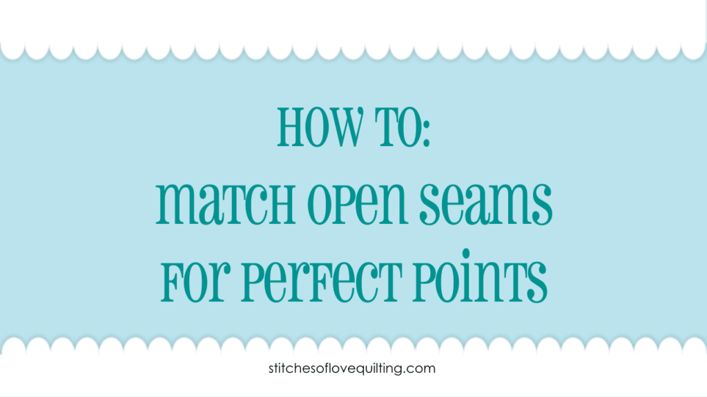 how to match open seams for perfect points video thumbnail