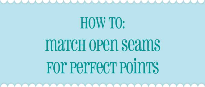 how to match open seams for perfect points video thumbnail