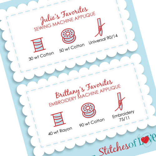 Printable Thread and Needle Guide from Stitches of Love
