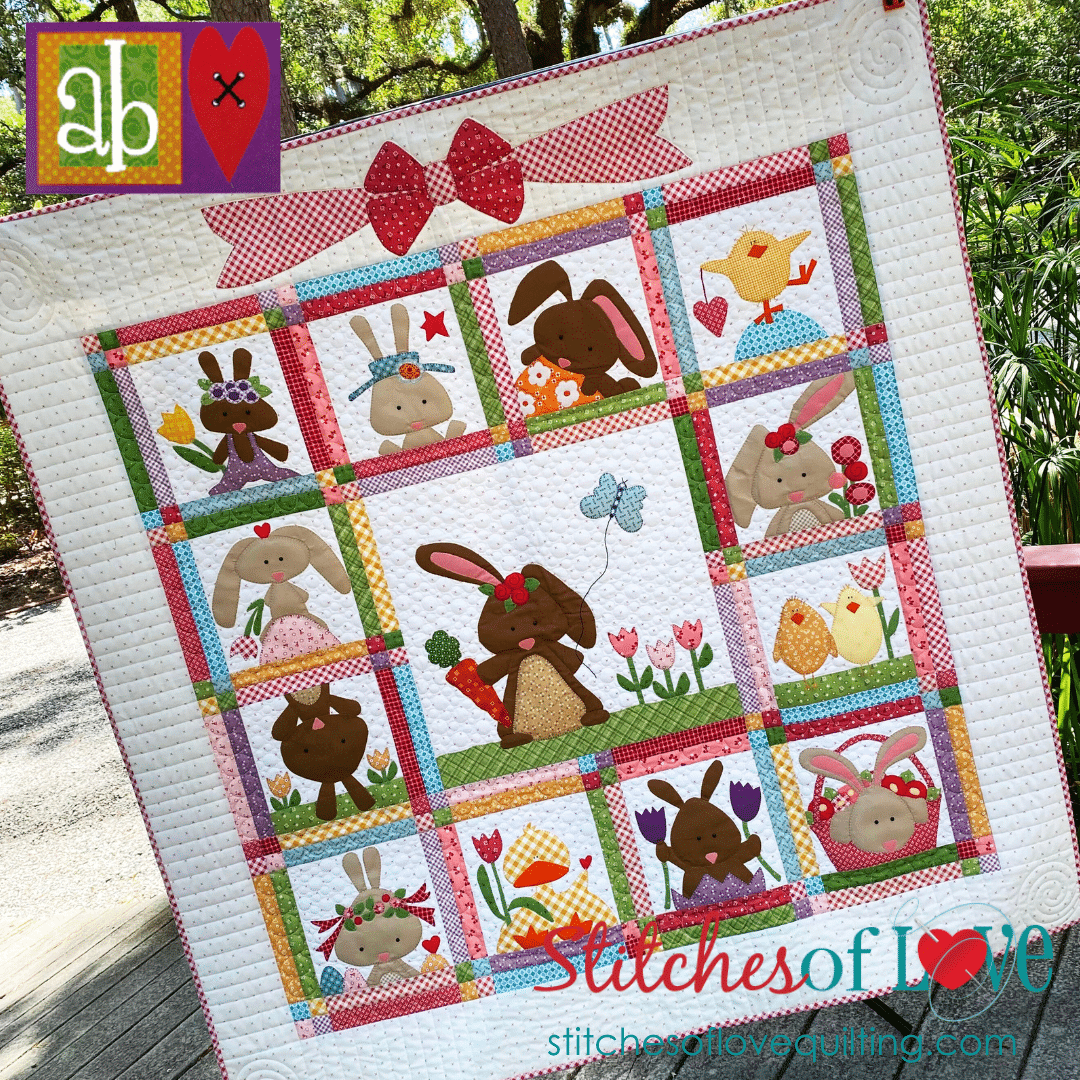 Hop To It Block of the Month Embroidery Machine Applique