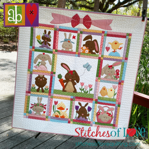 Hop To It Block of the Month Quilt Sewing Machine Applique