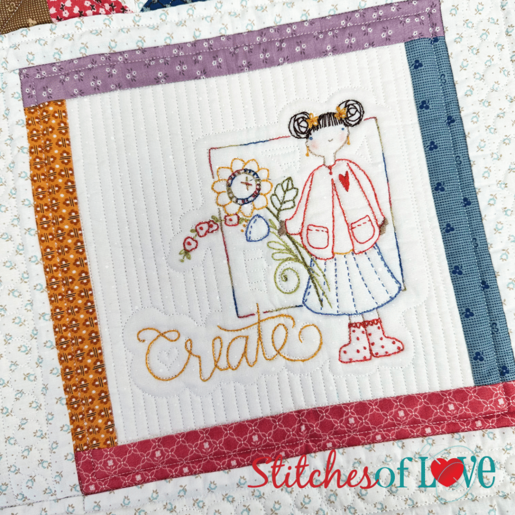 Block Two Create of Garden Girls Hand Embroidery Block of the Month