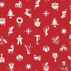 Christmas Lane Quilt Backing