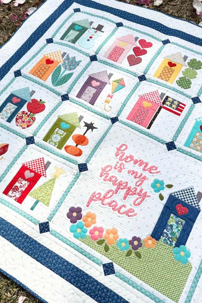 Happy Place Close Up on Entire Quilt