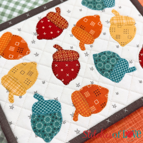 Acorn Mug Rug Laser Cut Kit by Stitches of Love Quilting