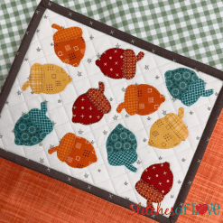 Acorn Mug Rug by Stitches of Love Quilting