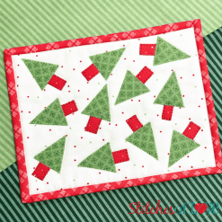 Christmas Tree Toss Mug Rug by Stitches of Love Quilting