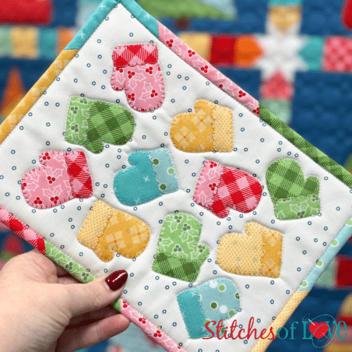 Mitten Toss Mug Rug Practice Project by Stitches of Love Quilting