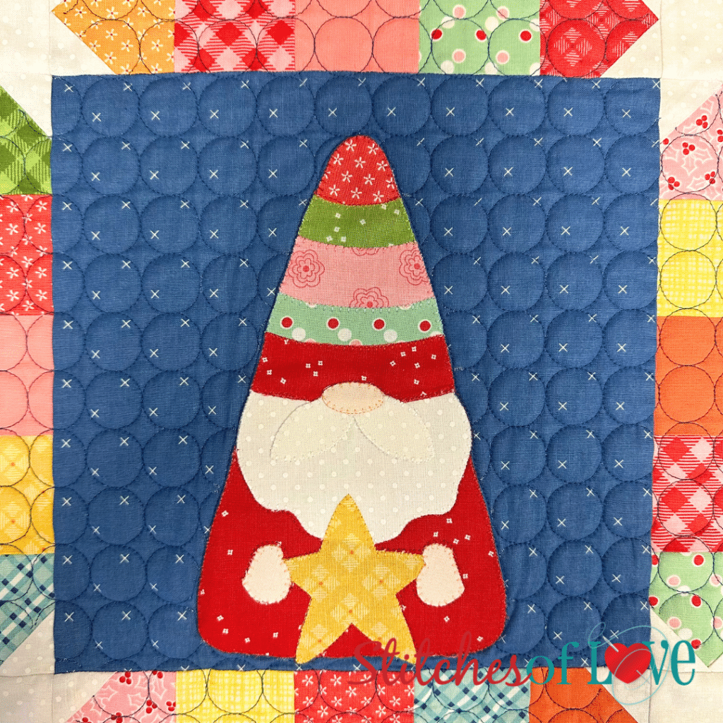 Christmas Gnomes Block Eight Star Gnome