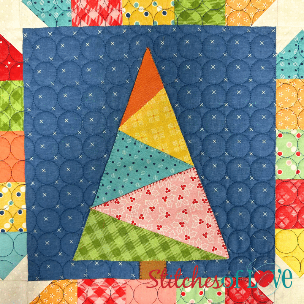 Christmas Gnomes Block Five Patchwork Tree