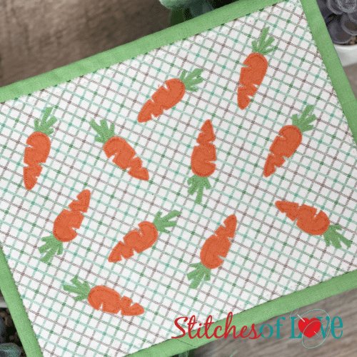 Carrot Toss Mug Rug