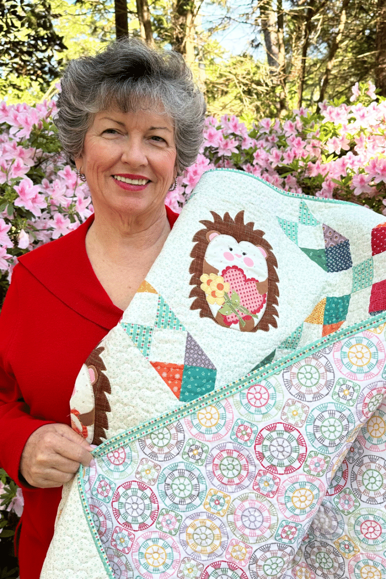 Stitches of love machine applique block of the months hand