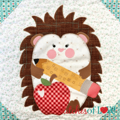 Hegendary Hedgies Pencil and Apple Block Nine
