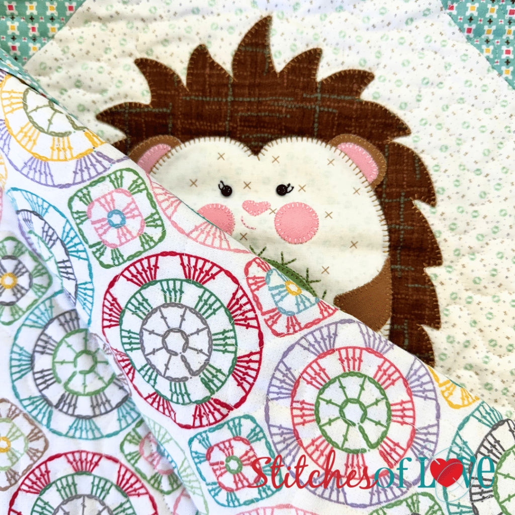 Hegendary Hedgies Quilt Backing