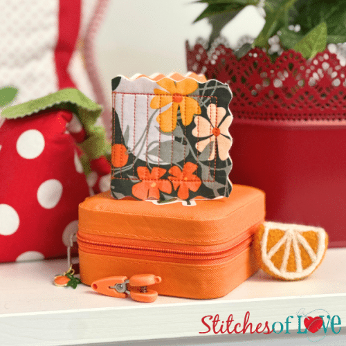 Mini Quilted Needlebook in Floral Fabric