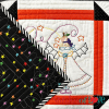 Bat Girls Quilt Backing